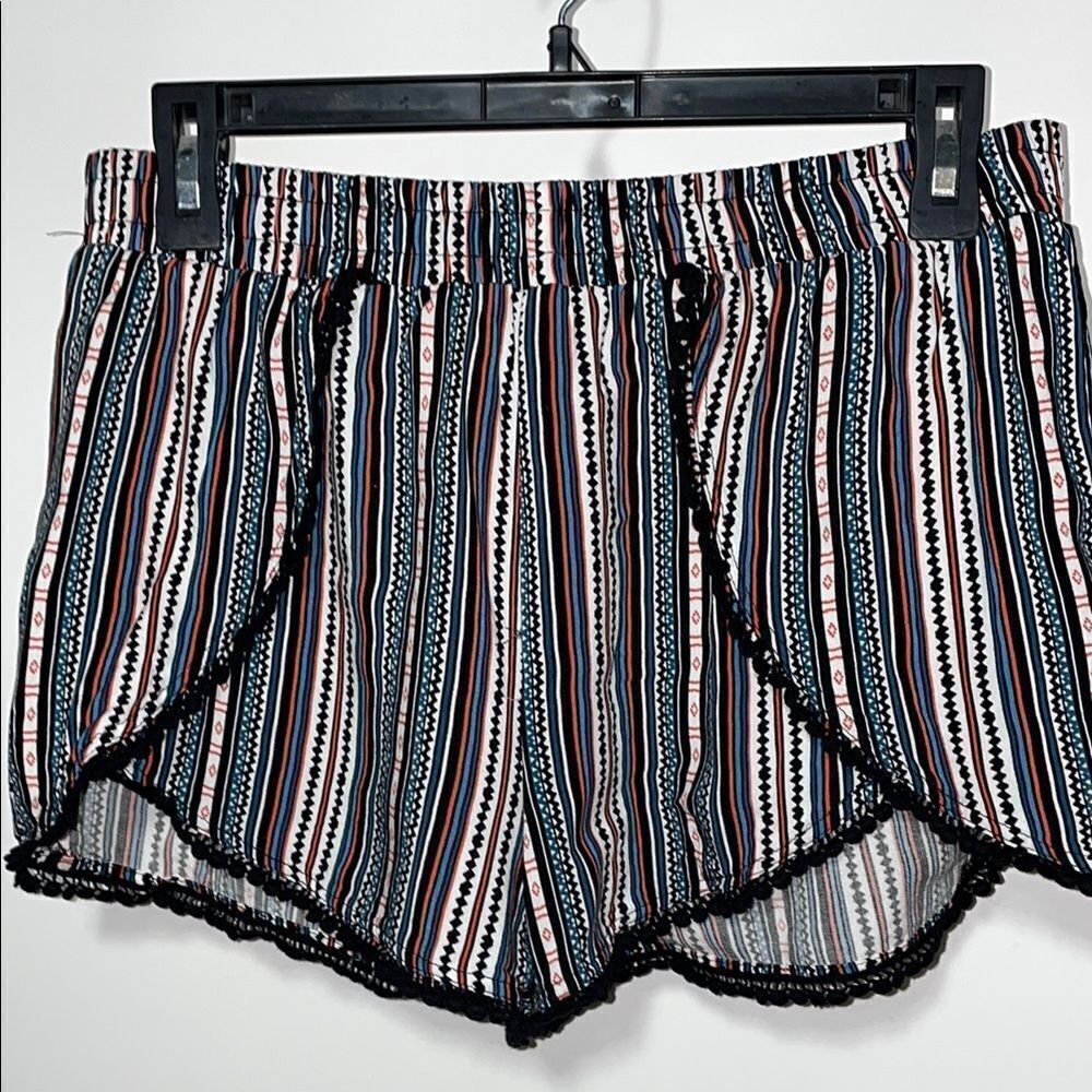 Forever 21 Striped Women's Shorts - Black, Blue, Red, White